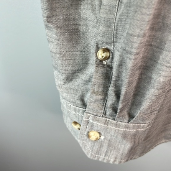 THE NORTH FACE Men’s Montgomery Long Sleeve Shirt High Rise Grey Button Up XL - Picture 7 of 16